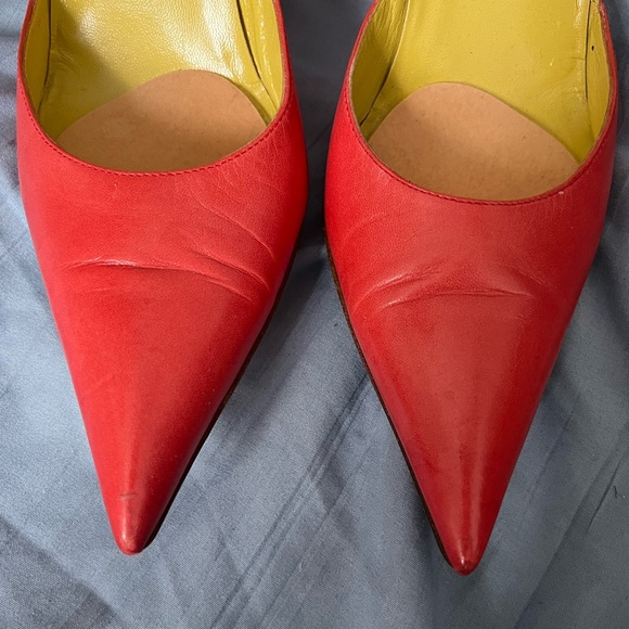Sergio Rossi Women's Red Courts Stiletto Heels - Picture 3 of 10